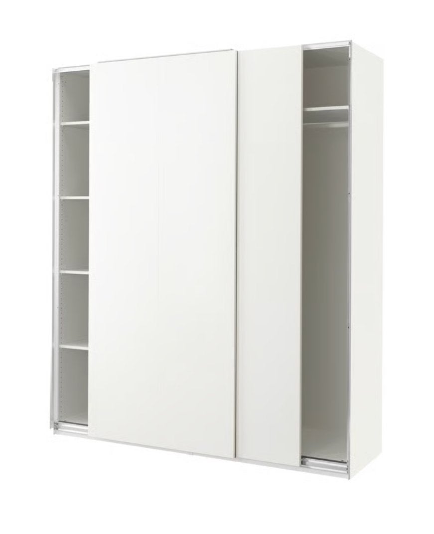Twee schuifbare IKEA Paxkastdeuren Hasvik wit 200x66x236 cm, Ophalen, Overige materialen, 200 cm of meer, 150 tot 200 cm