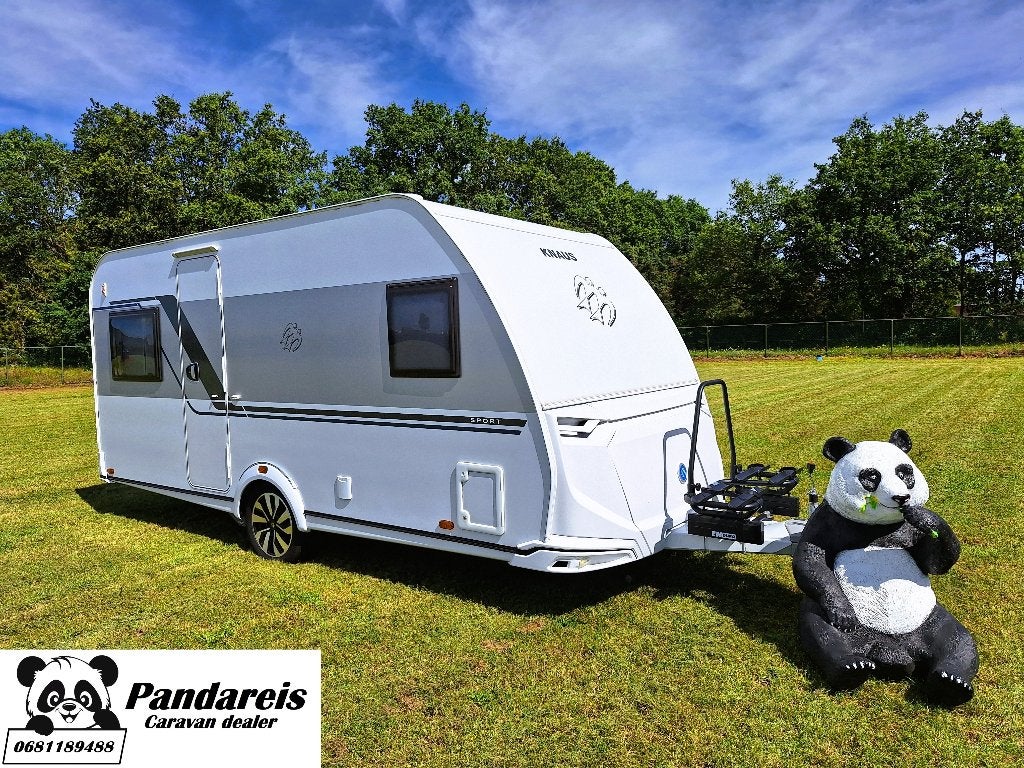 Knaus Sport 450 FU BJ: 2025 MOVER + FIETSENDRAGER + DOUCHE, Caravans en Kamperen, Caravans, Schokbreker, Omvormbare zithoek, Rondzit
