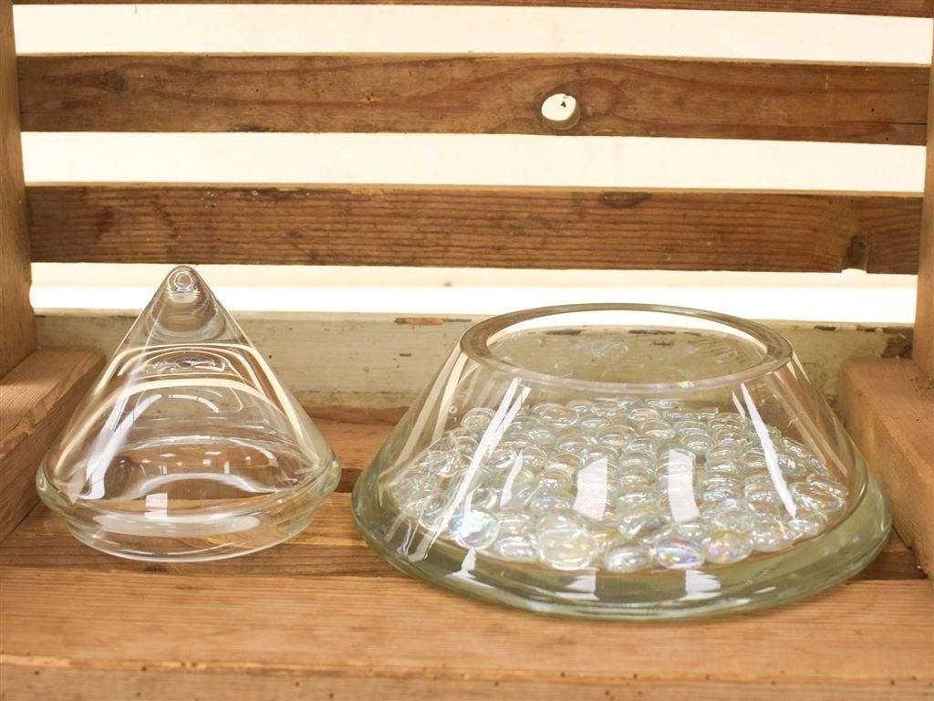 Glazen Bonbon schaal 51478, Huis en Inrichting, Ophalen of Verzenden, Gebruikt, Rond, Glas