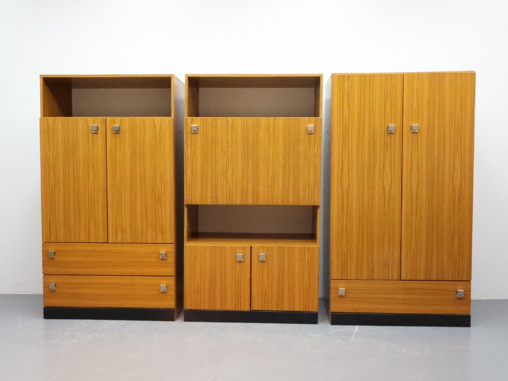 Set van 3 vintage wandkasten | Jaren 70, Ophalen, Gebruikt, ., 100 tot 150 cm