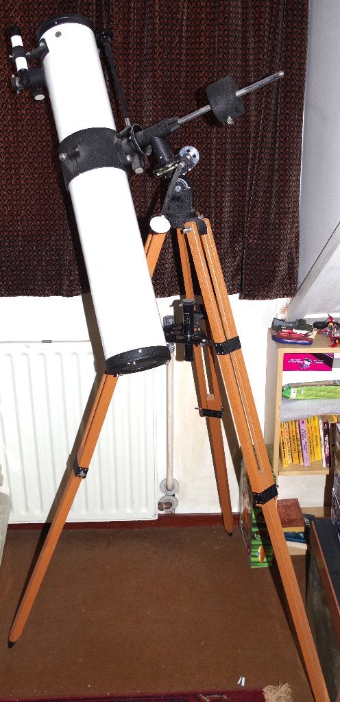 telescoop, Ophalen, 80 tot 200 mm, Met statief, Spiegeltelescoop (reflector)