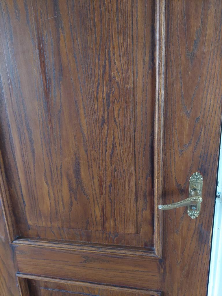Antieke houten binnendeur met klassieke klink, Ophalen, Gebruikt, 80 tot 100 cm, Binnendeur