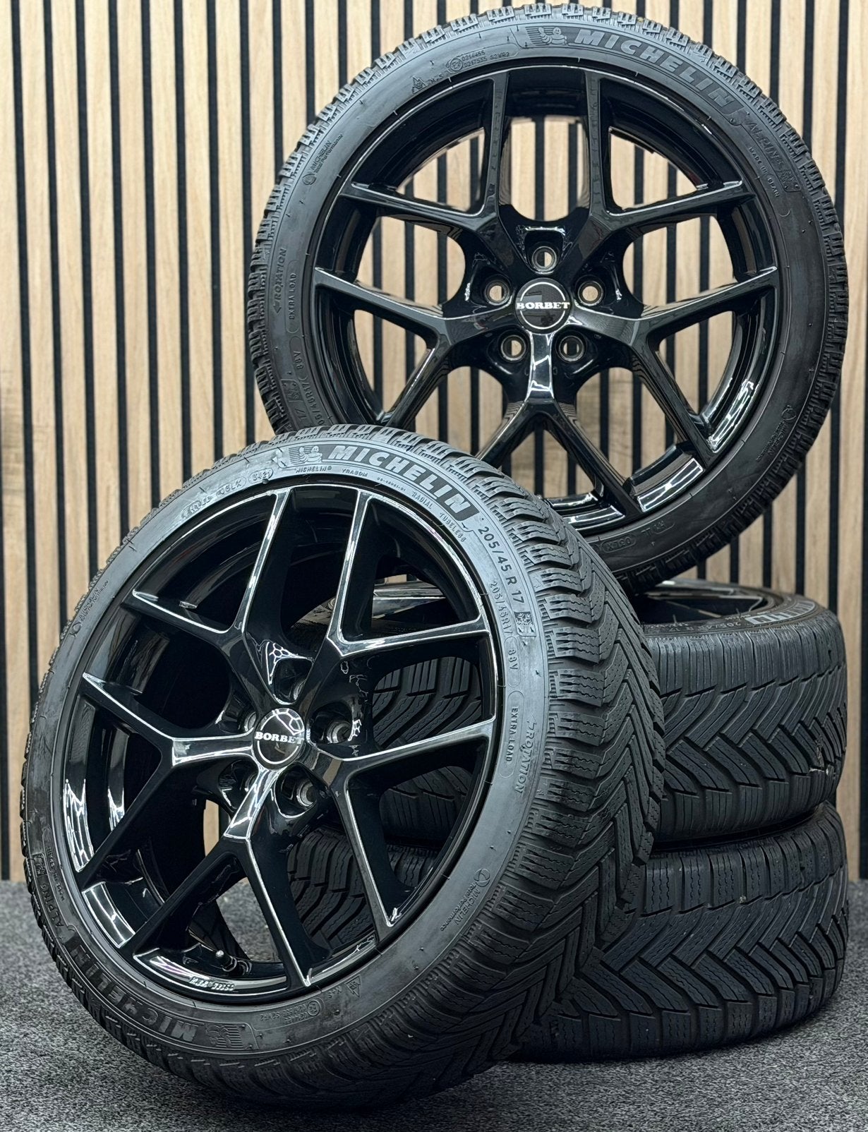 17 inch Borbet Y - Polo Fabia 5x100 ET45 Michelin 205/45/17, Auto-onderdelen, Banden en Velgen, Ophalen, ., Banden en Velgen, 17 inch