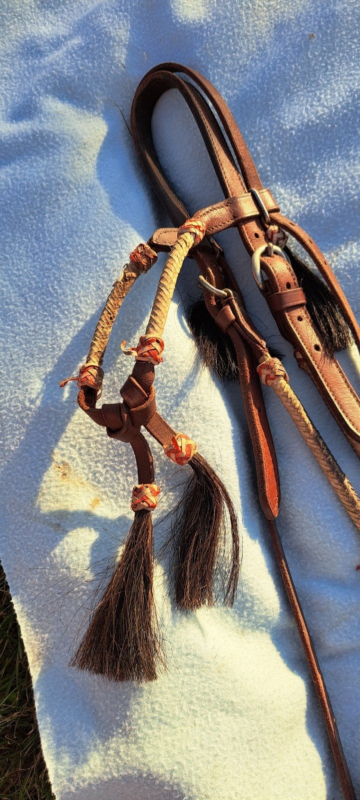 2x western hoofdstel te koop incl. Teugels, Ophalen, Cob, Inclusief teugels, Oranje
