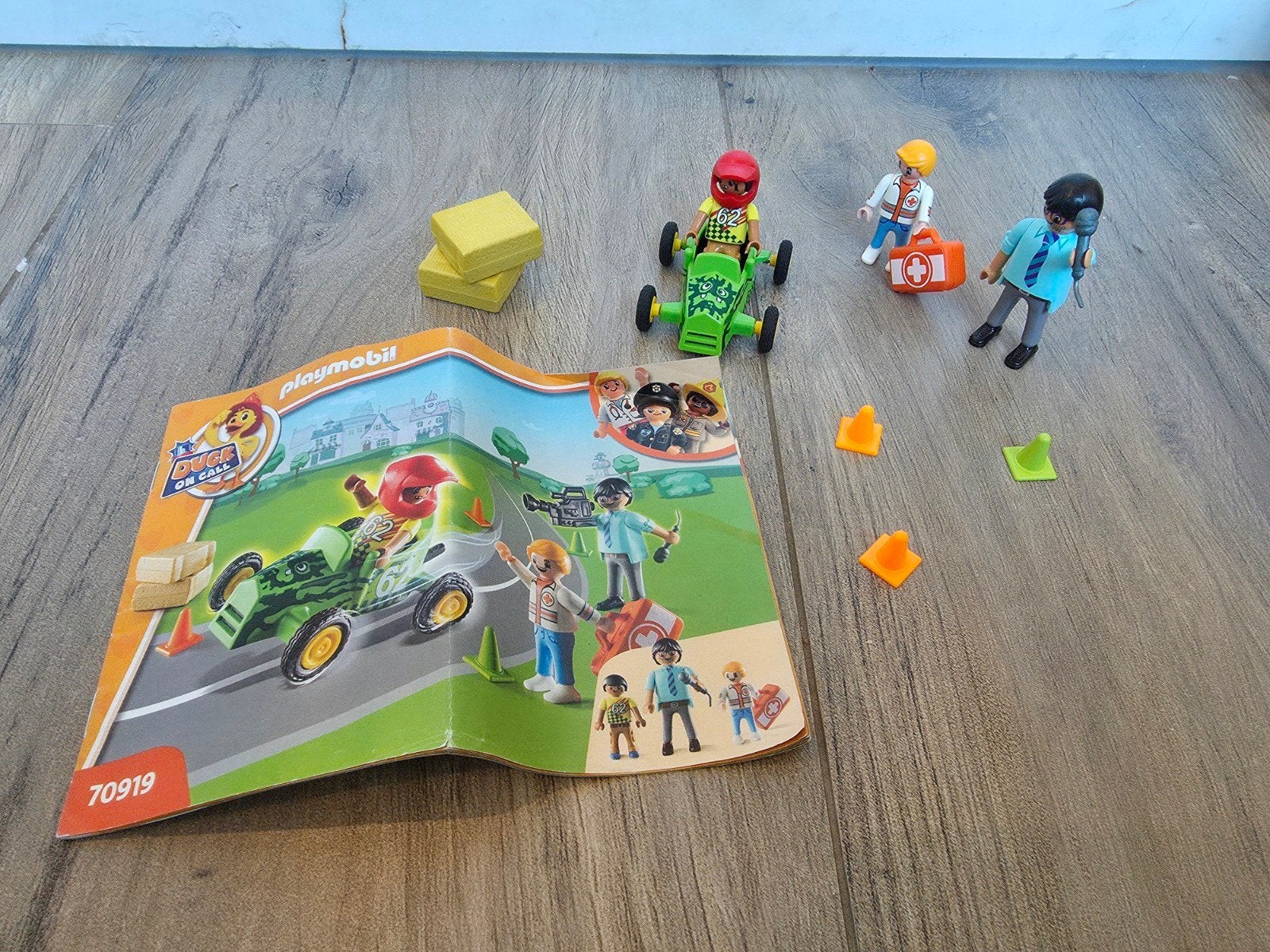 Playmobil 70919 Raceauto met coureur en monteurs, Ophalen, Gebruikt, City action, Voertuig