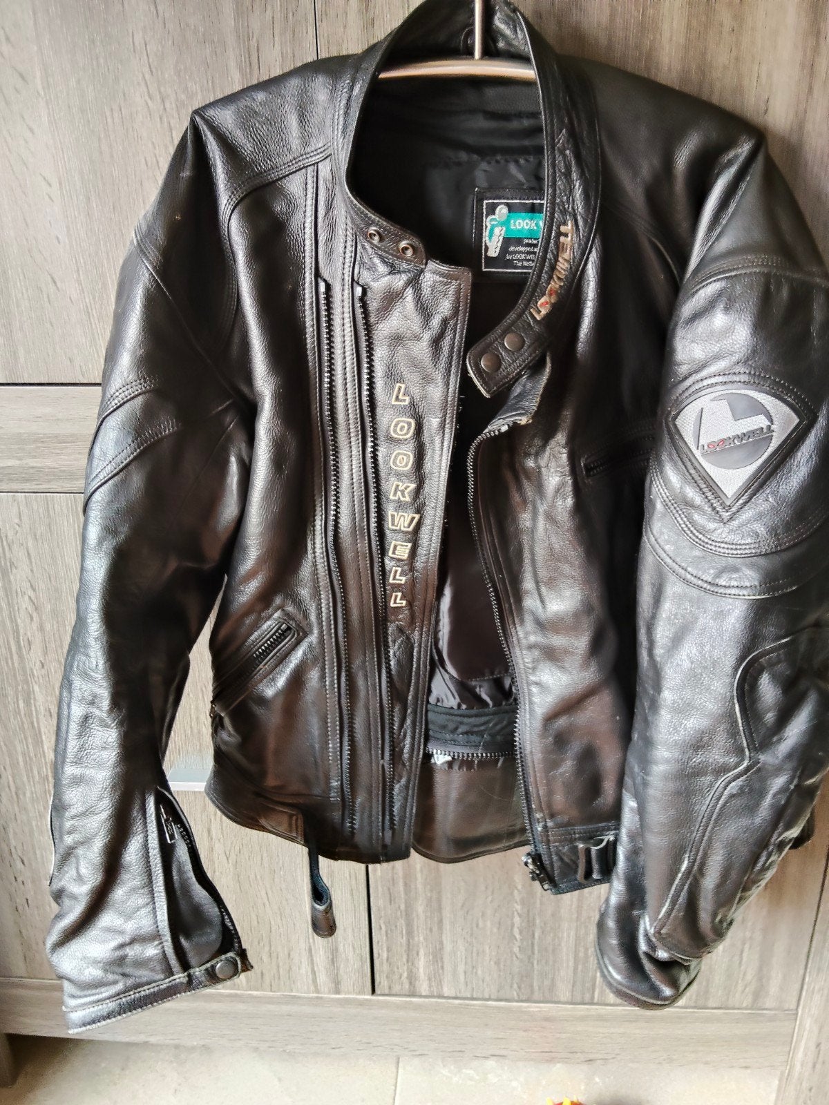 Lookwell leren motorjas - Maat 56/36 2XL, Motoren, Ophalen of Verzenden