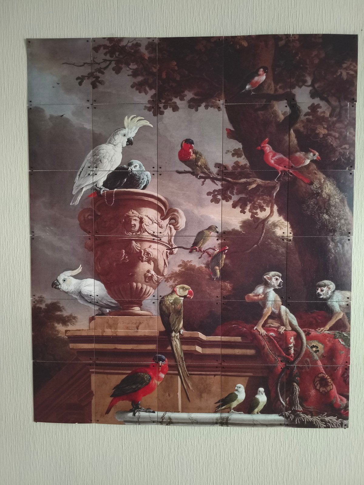 IXXI wanddecoratie 100x120 cm - menagerie oude meesters, Ophalen of Verzenden, 100 tot 125 cm, 75 – 100, Print