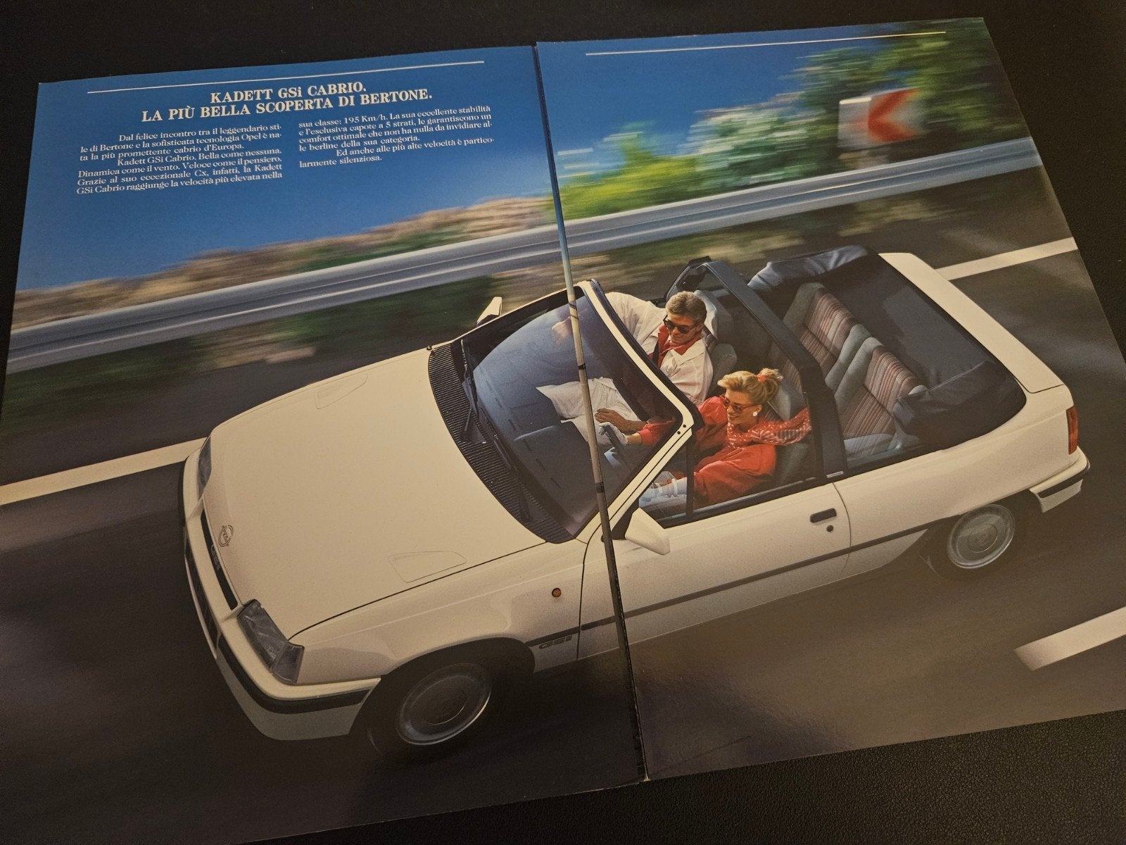 Brochure Opel Kadett GSi Cabrio Italië, Ophalen of Verzenden, Zo goed als nieuw, Opel