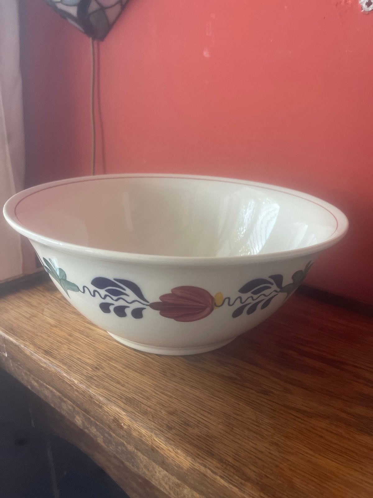 Vintage Boch Belgium Holland Boerenbont Kom - Handgeschilder, Antiek en Kunst, Ophalen