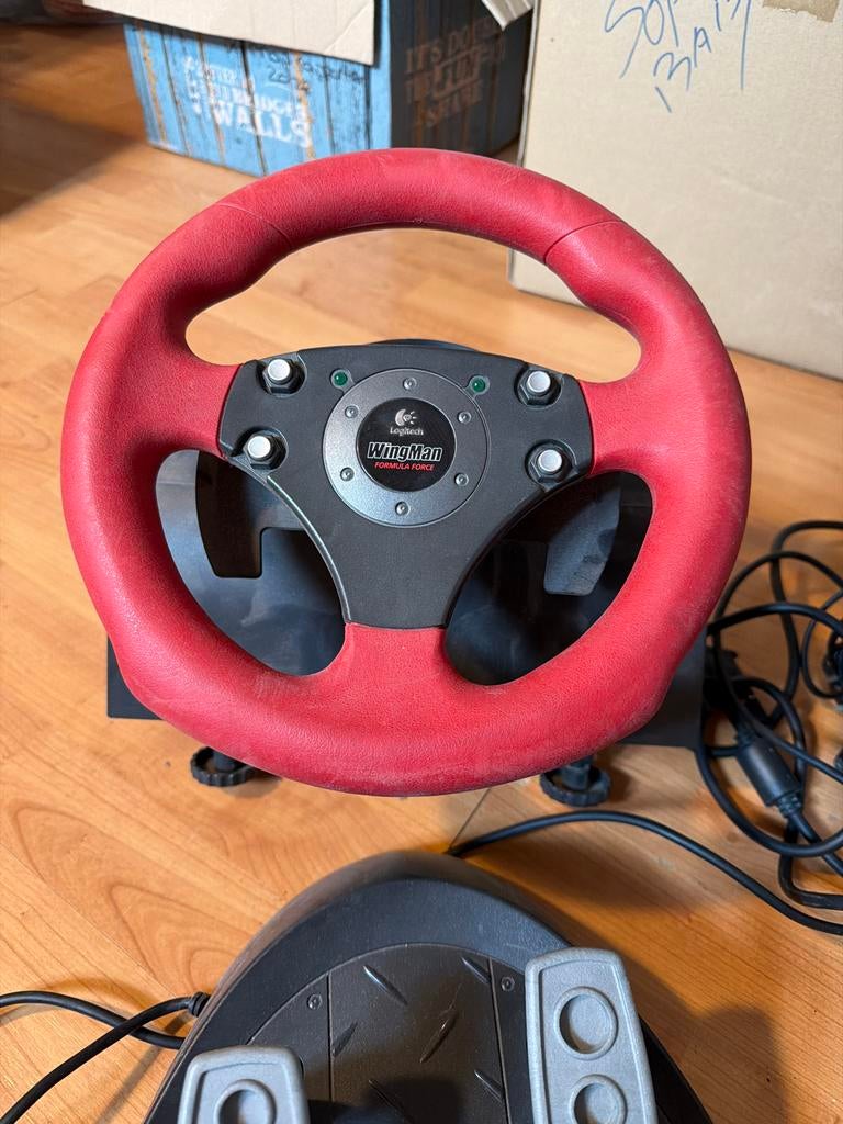 Logitech Wingman Formula Force racestuur met pedalen, Spelcomputers en Games, Spelcomputers | Overige Accessoires, Gebruikt, Racestuur