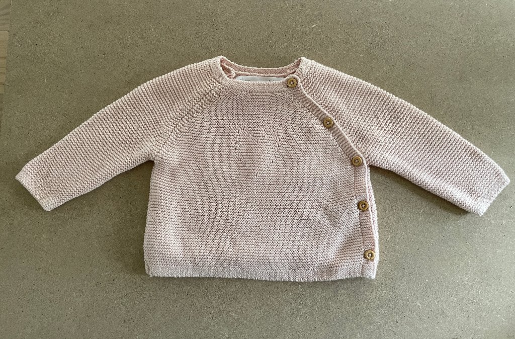 Zara Mini Roze Gebreid Vestje Maat 56 (0-1 Maand), Ophalen of Verzenden, Zo goed als nieuw, Zara, Truitje of Vestje