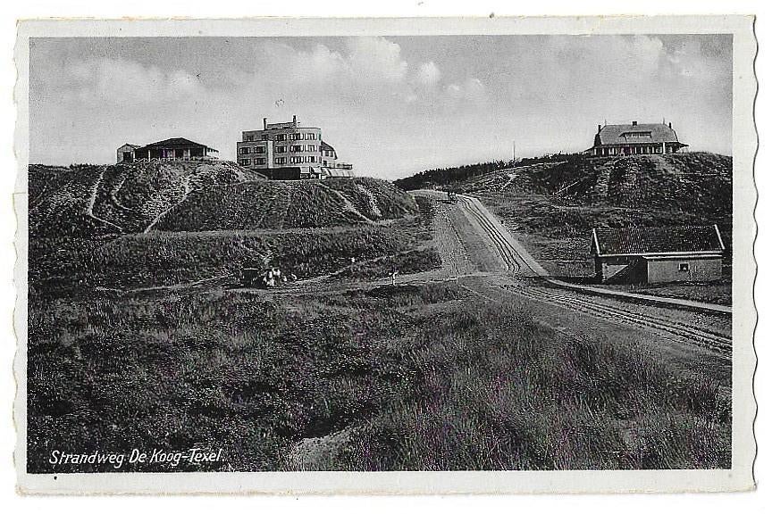 AK Texel, de Koog - Strandweg, Verzenden, 1920 tot 1940, Gelopen, Waddeneilanden