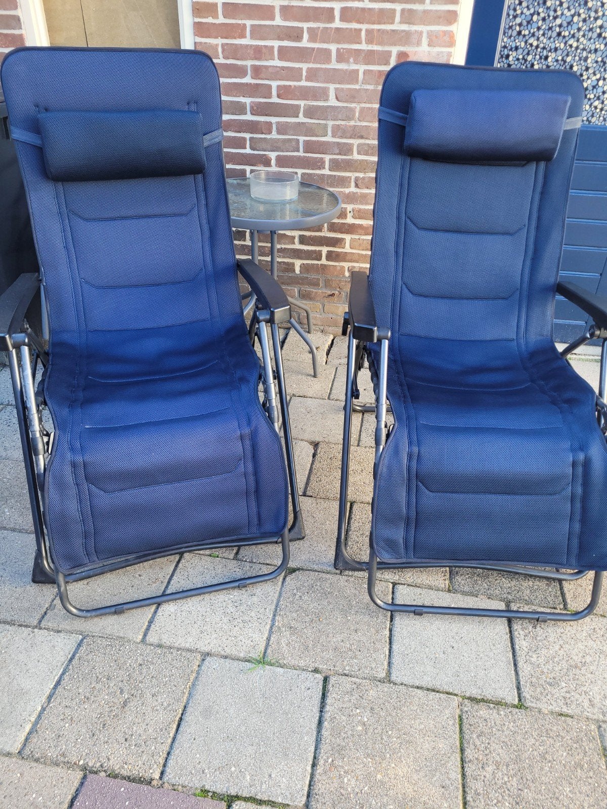 2x Comfortabele campingstoelen - verstelbaar, Ophalen of Verzenden, Zo goed als nieuw, Campingstoel