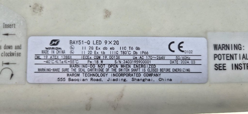 ATEX LED TL-lampen Ex IIC T6 – IP66, Overige materialen, Minder dan 50 watt, Overige typen, Nieuw