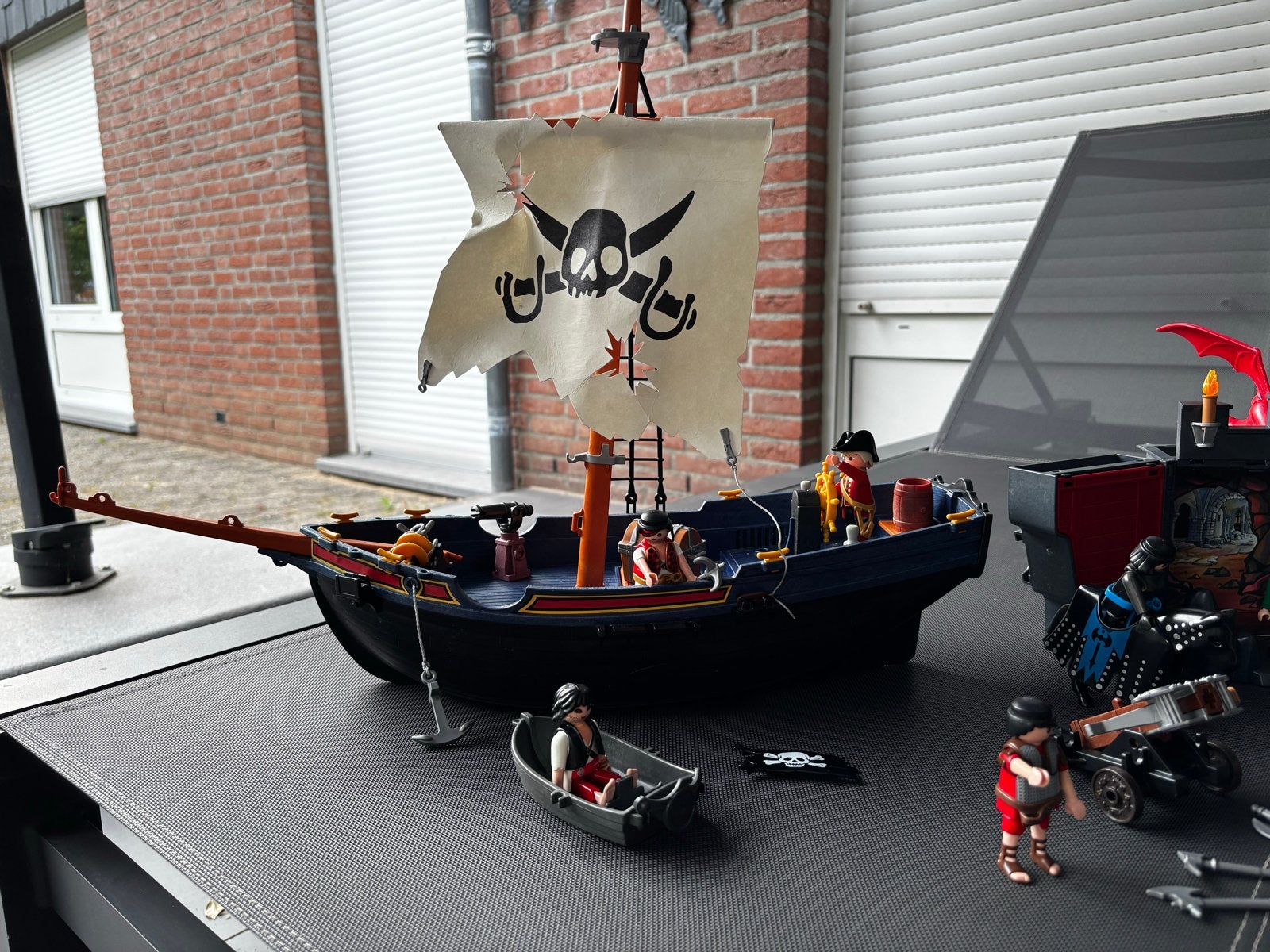 Playmobil piratenschip, fort en ridders, Ophalen of Verzenden, Gebruikt, Complete set
