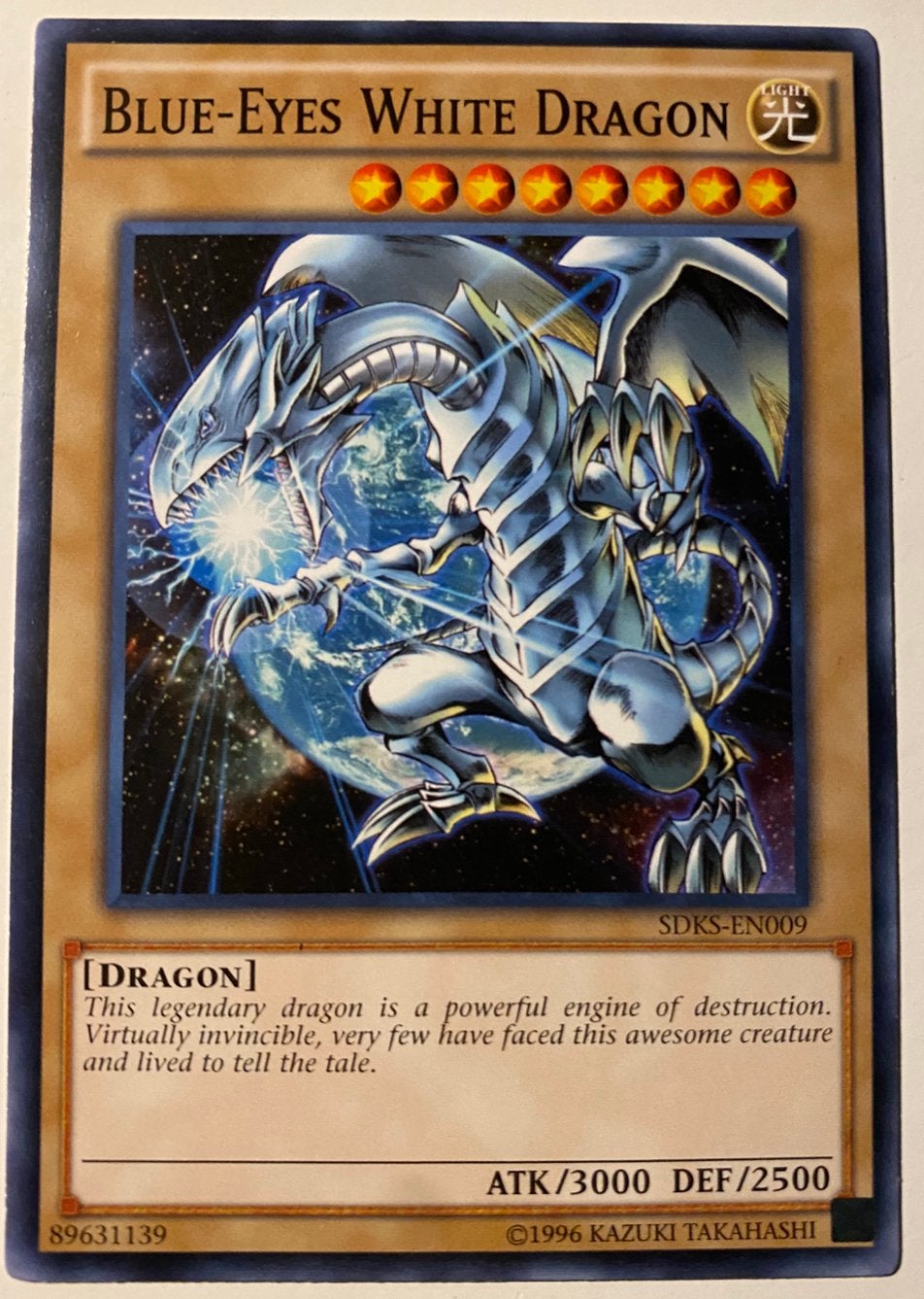 Yu-Gi-Oh! Blue-Eyes White Dragon SDKS 1996 Print !, Hobby en Vrije tijd, Verzamelkaartspellen | Yu-gi-Oh!, Ophalen of Verzenden