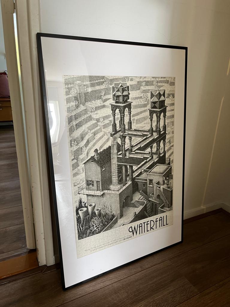 Ingelijste Escher puzzel 'Waterfall' - IKEA lijst, Ophalen