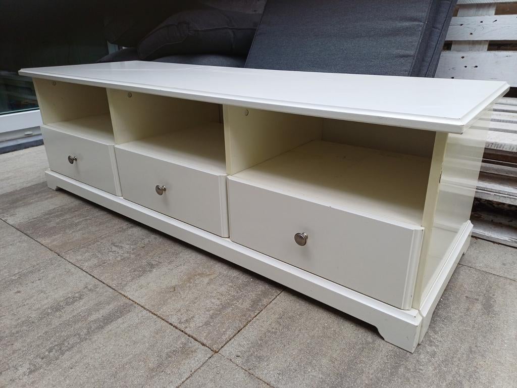 Kast TV meubel Ikea Liatorp, Ophalen, Gebruikt, 100 tot 150 cm, Minder dan 100 cm