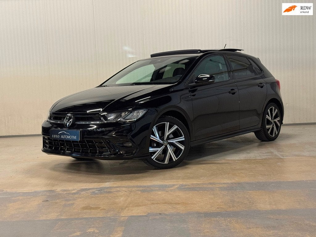 Volkswagen Polo 1.0 TSI R-Line | PANO | ACC | CAMERA | CARPL, Auto's, Gebruikt, Euro 6, Zwart, Bedrijf