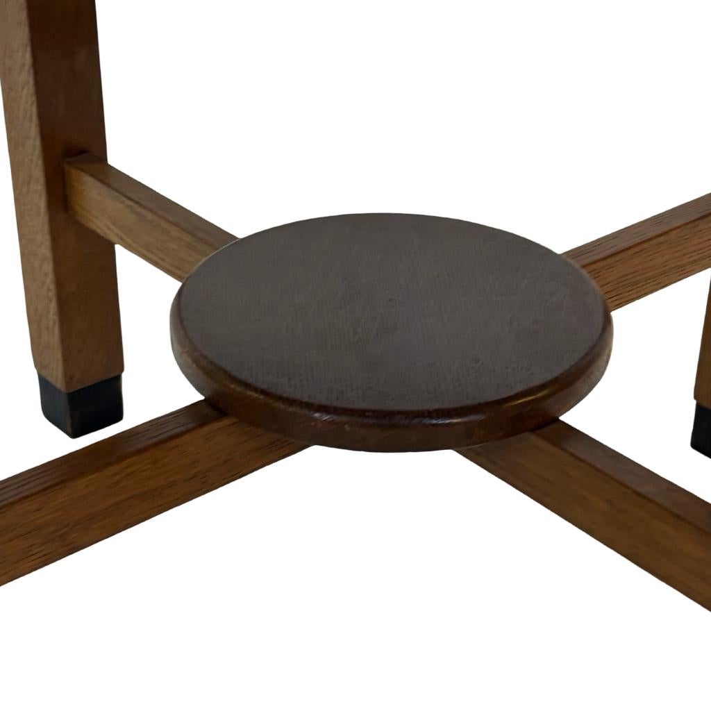 Art Deco Bijzettafel Tafeltje Eiken Design Minimalistisch, Ophalen, Minder dan 55 cm, Gebruikt, Art Deco tafeltje