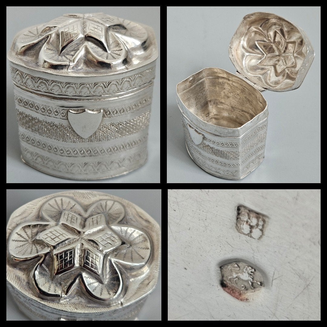antiek Nederlands zilveren lodereindoosje 1877, Antiek en Kunst, Ophalen of Verzenden, Zilver