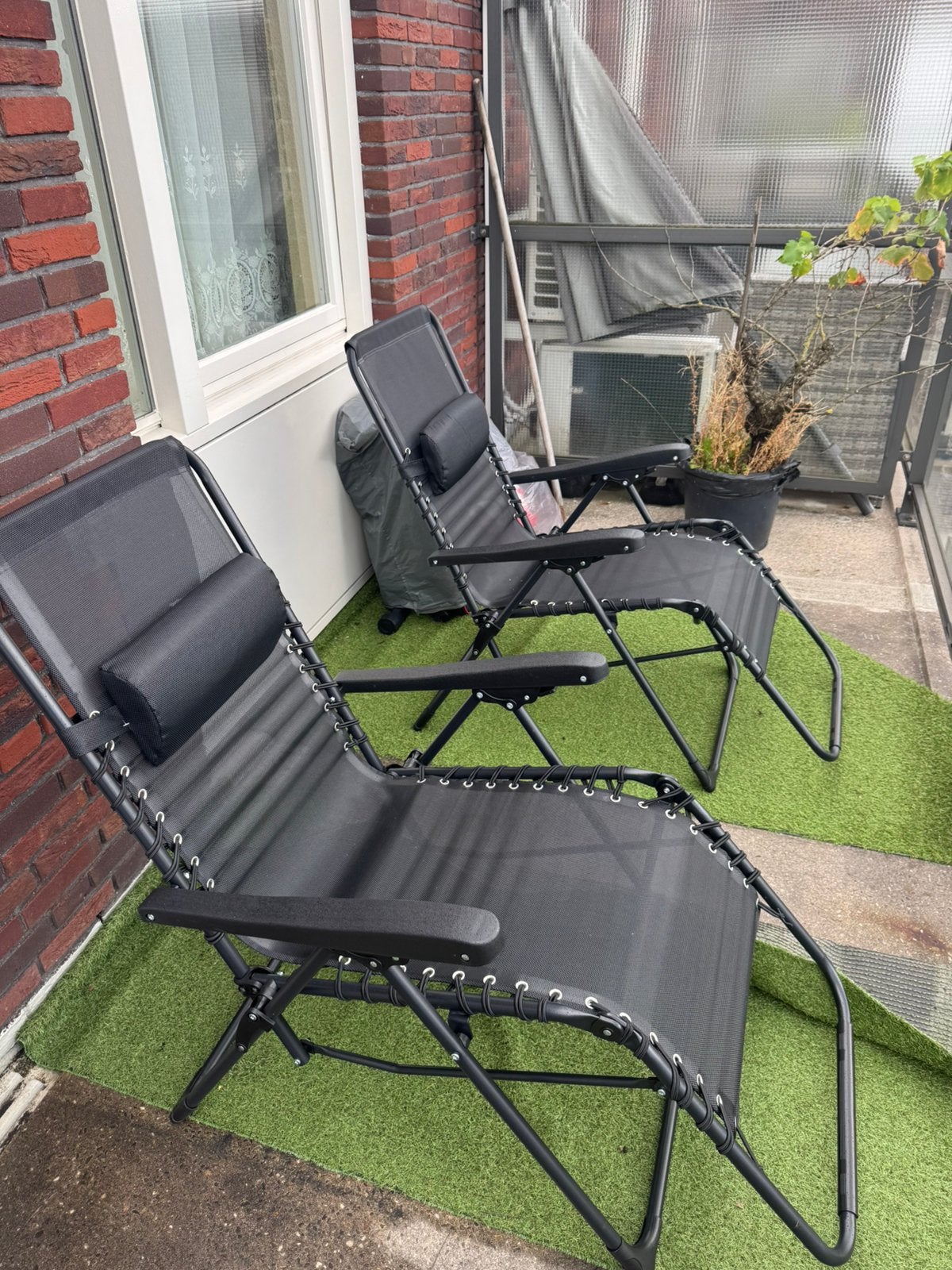 Luxe tuinstoelen 2x, Tuin en Terras, Ophalen, Zo goed als nieuw, Kunststof, Verstelbaar