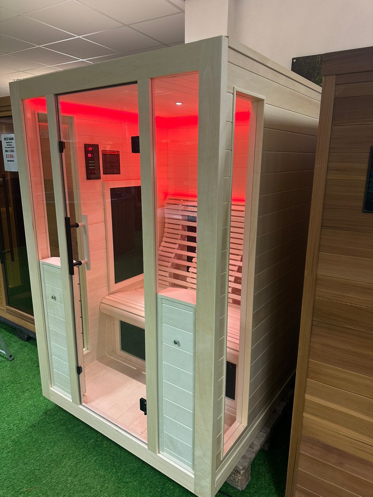 130 infrarood sauna Aspen 130X120X195 cm, Ophalen, Zo goed als nieuw, Infrarood, Complete sauna