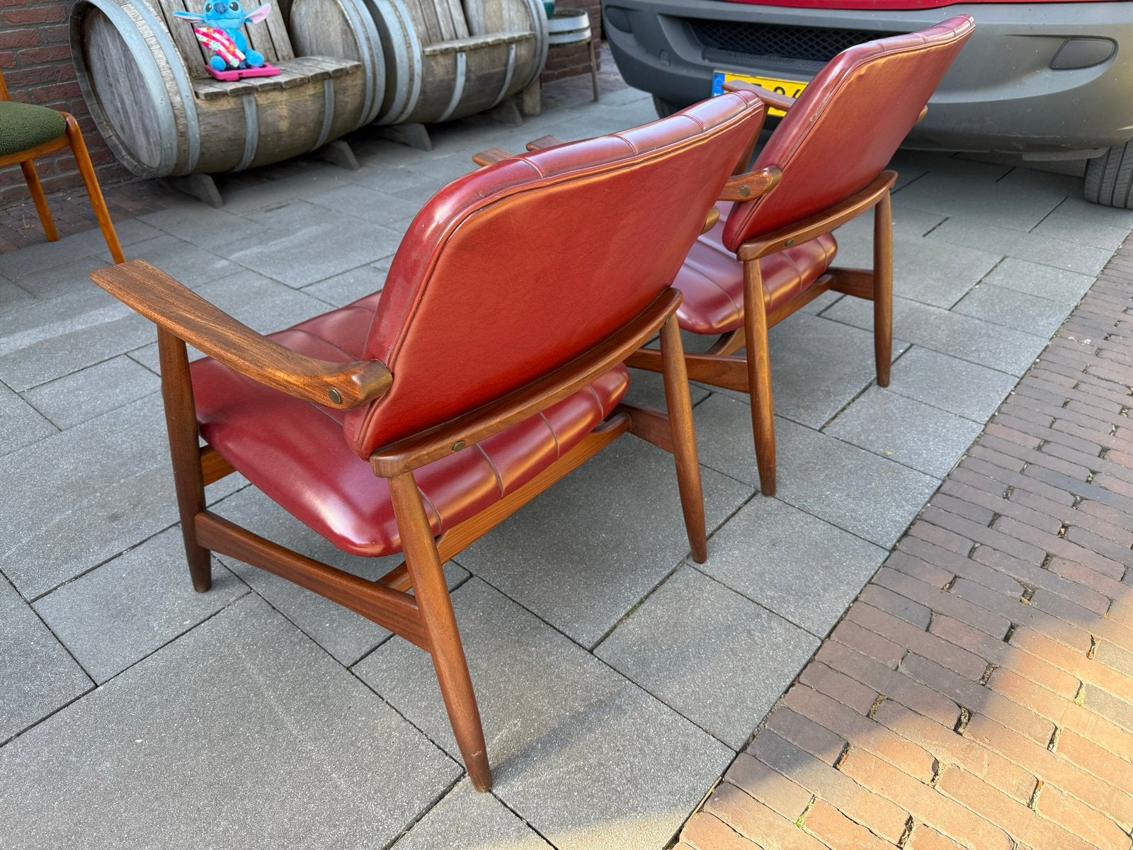 Set van 2 vintage Louis van Teeffelen relaxfauteuils, Ophalen of Verzenden