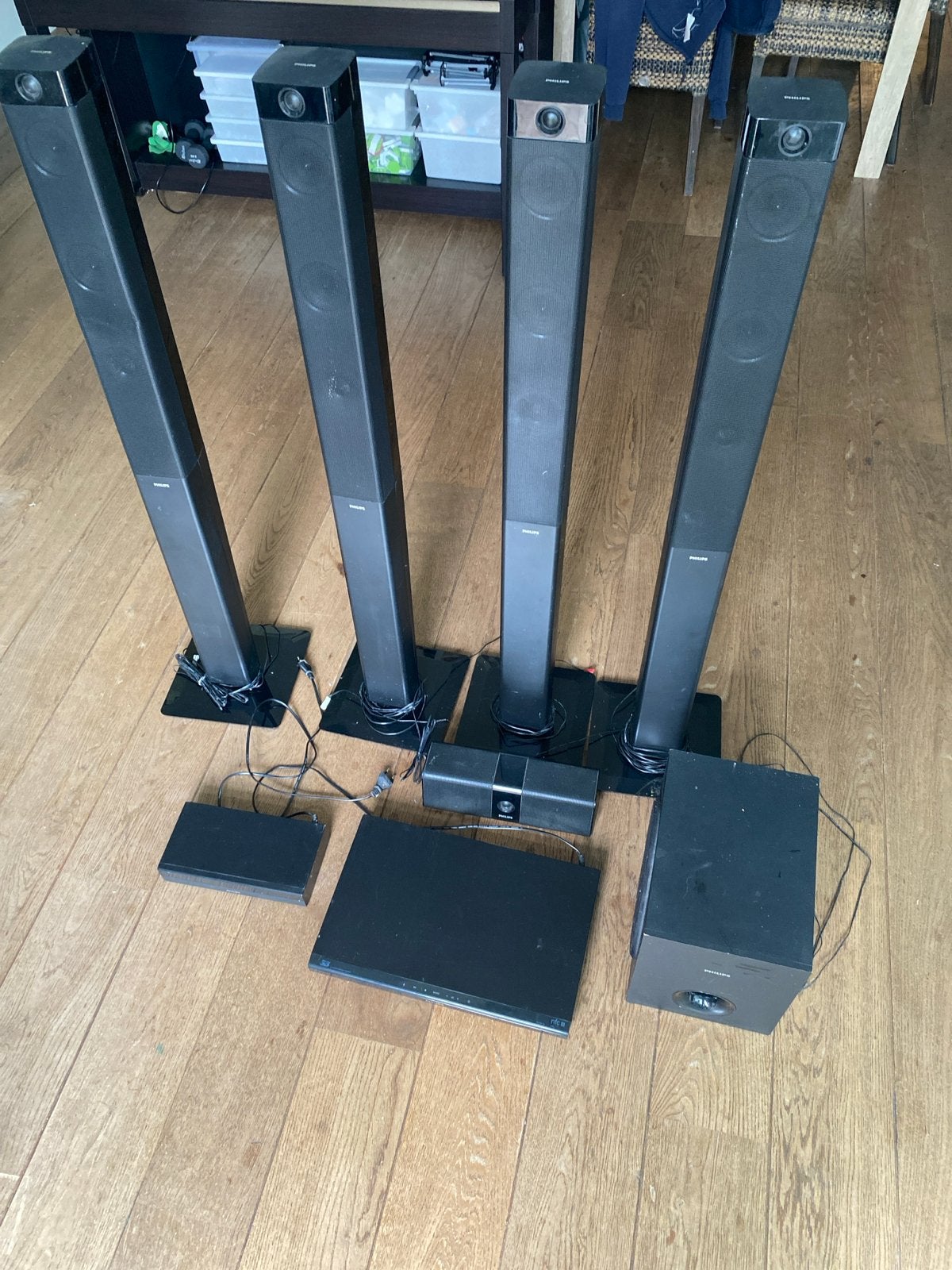 Philips HTB5580G Home Cinema Set met draadloze achterspeaker, Philips, Blu-ray-speler, Ophalen of Verzenden, Zo goed als nieuw