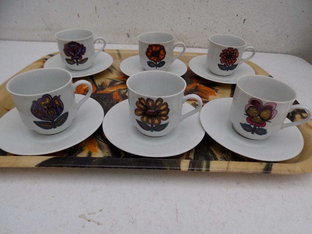 Vintage retro theeservies Bavaria jaren 70, Ophalen of Verzenden, Zo goed als nieuw