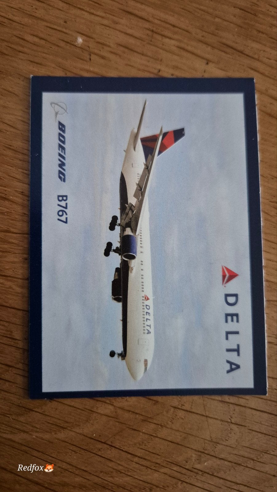 Delta Boeing B767 Vliegtuigkaart #22 - Verzamelkaart, Ophalen of Verzenden, Zo goed als nieuw, Kaart, Foto of Prent