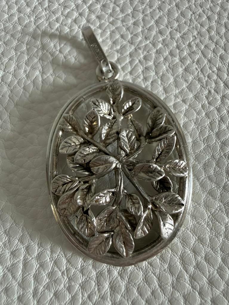 H034/NOKO Nordisk Vintage Grote Hanger ZWEDEN, Gebruikt, Verzenden, X, Zilver