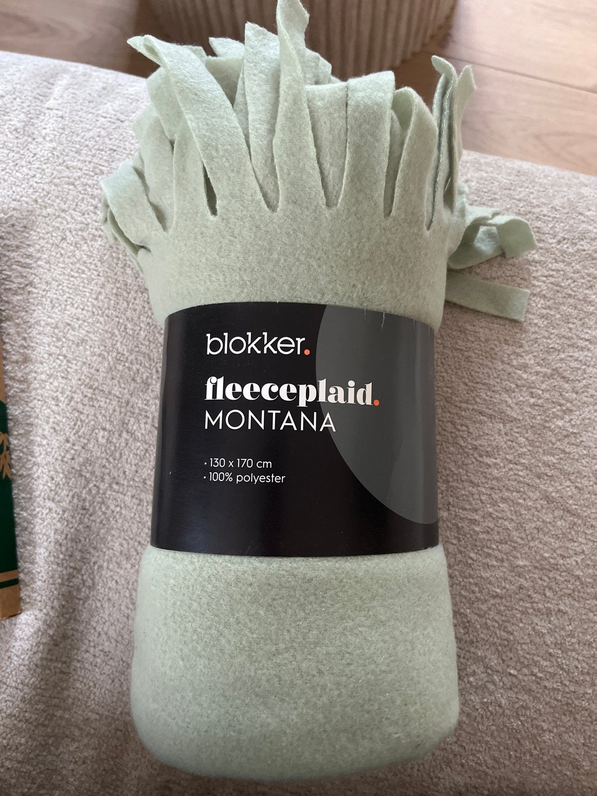 Blokker Montana Fleeceplaid - 130x170 cm - Polyester, Fleecedeken, Met franjes/kwastjes, Nieuw, Ophalen of Verzenden