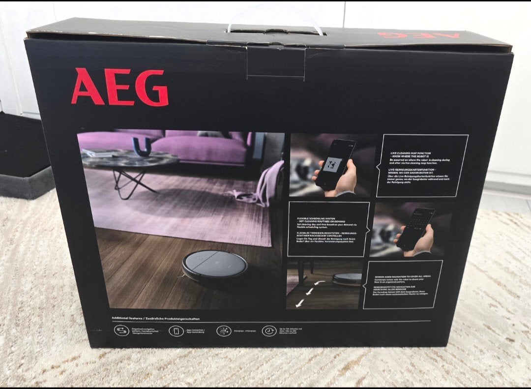 AEG RX9-1-SGM Robotstofzuiger - Nieuw in doos, Nieuw, Ophalen of Verzenden, Bedienbaar via app, Robotstofzuiger