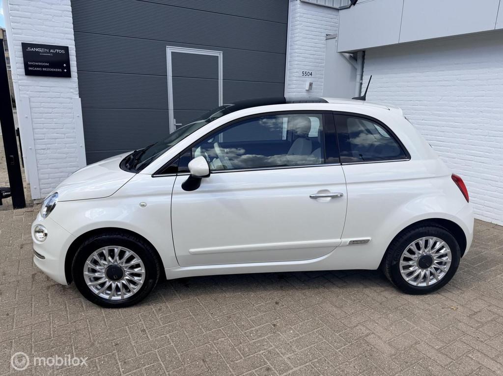 Fiat 500 1.2 Lounge Automaat Pano 27616km, Auto's, Fiat, Gebruikt, 4 cilinders, Wit, Bedrijf