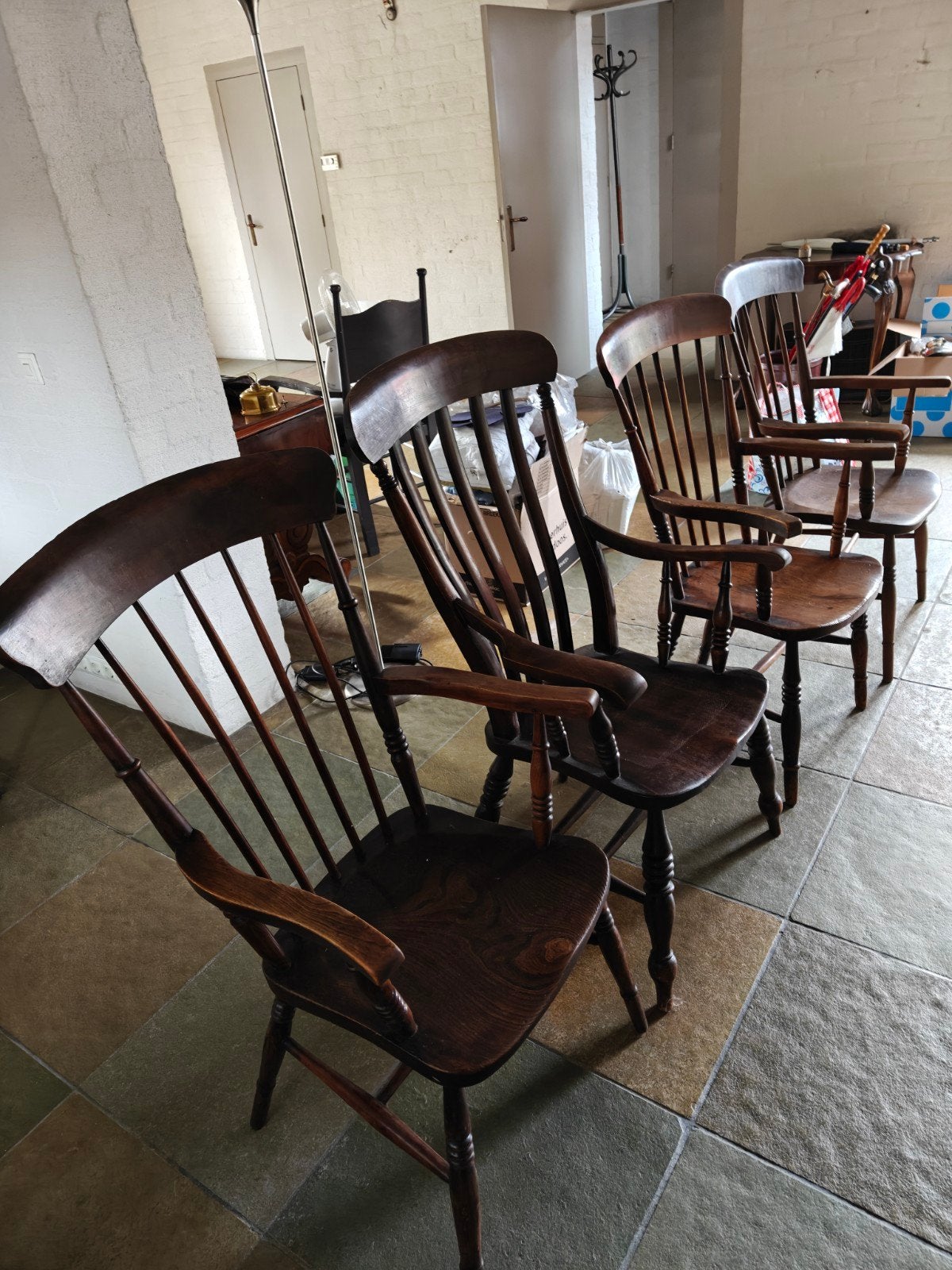 Antieke Windsor stoelen - Set van 4, Ophalen
