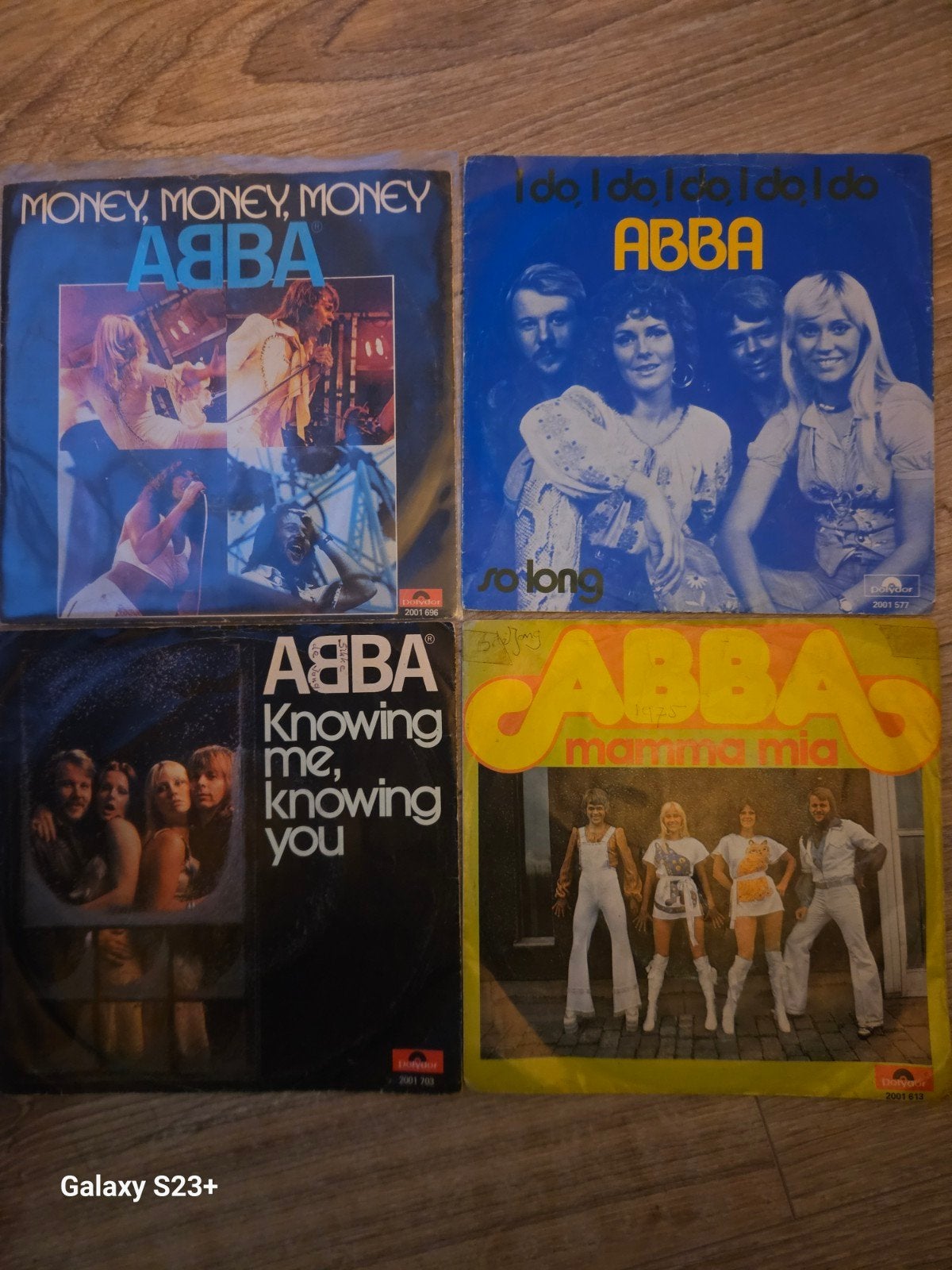 ABBA singels en LP's - Money, Money, Knowing Me, Mamma Mia, Gebruikt, 7 inch, Ophalen of Verzenden, Pop