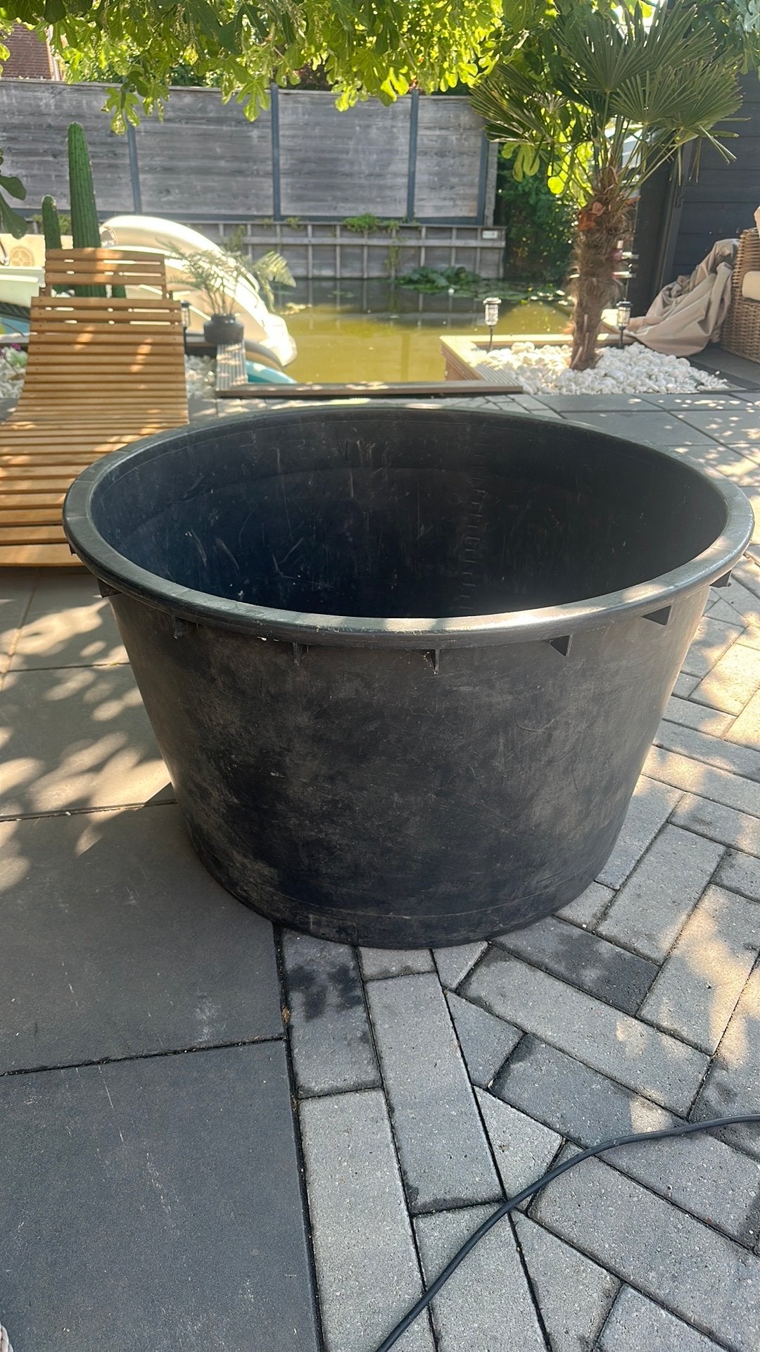 Plantenkuip boomkuip speciekuip 285 liter, Ophalen, Kunststof, Gebruikt, Rond