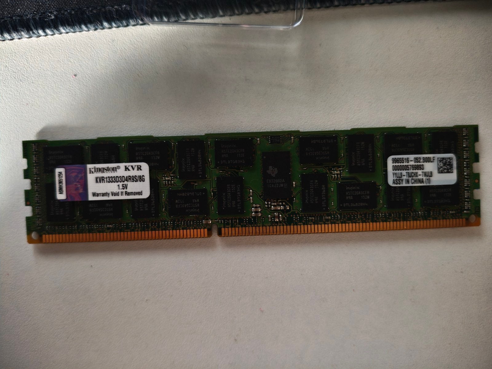 Kingston KVR DDR3 ECC 8GB RDIMM 1333MHz Server RAM, Gebruikt, Server, 8 GB, DDR3