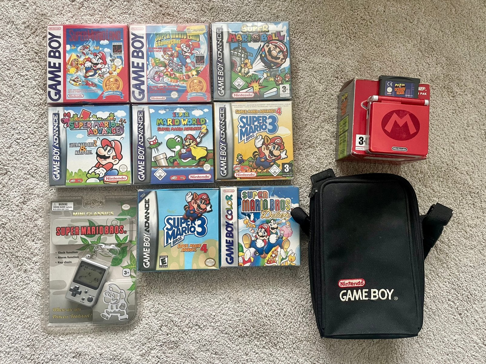 Game Boy Advance SP Mario Limited Edition Pak, Spelcomputers en Games, Verzenden, Zo goed als nieuw, Game Boy Advance