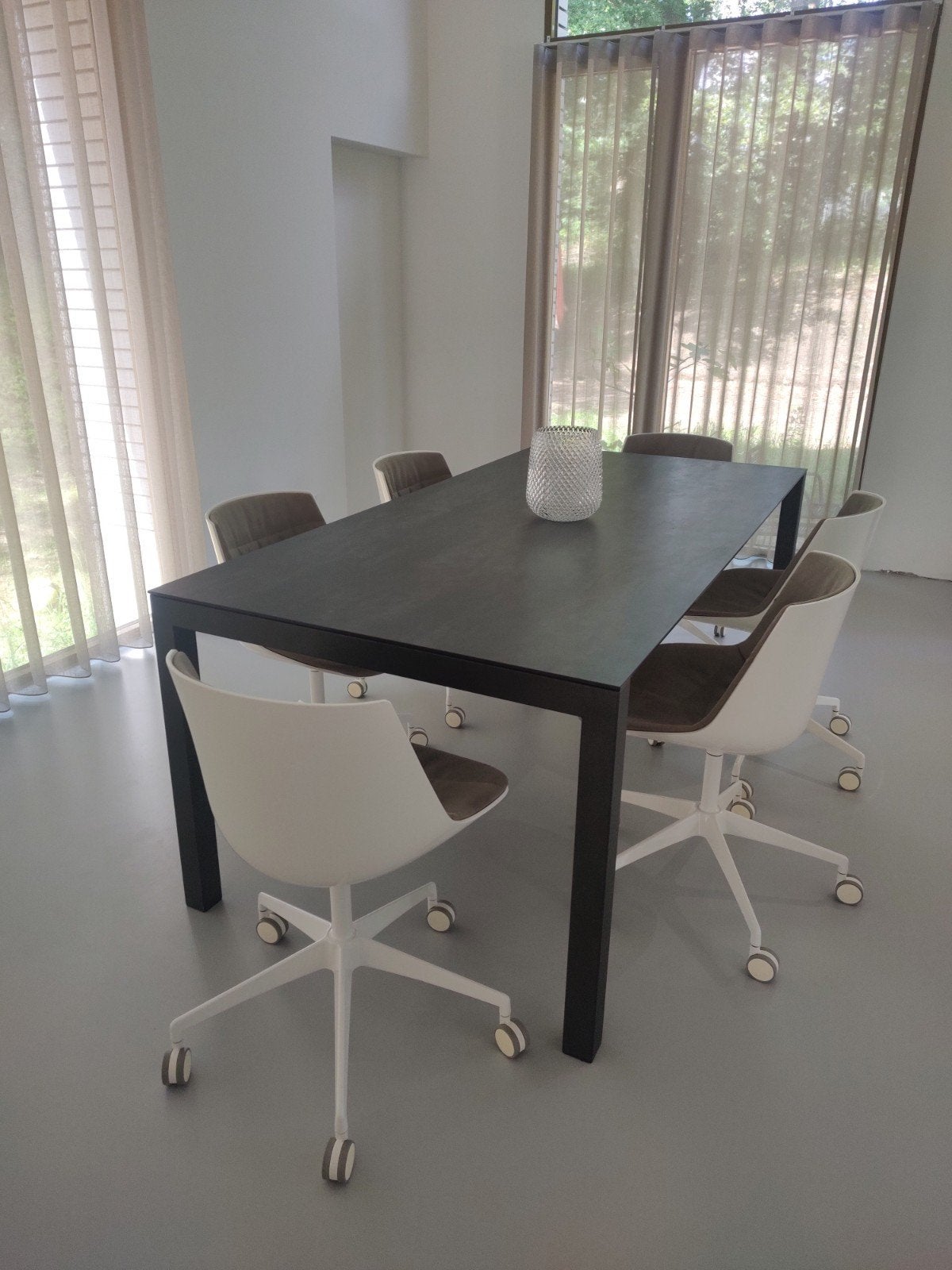 Bert Plantage eettafel 200x100 - keramisch blad - staalframe, Ophalen, Gebruikt, 100 tot 150 cm, Overige materialen