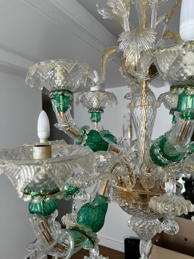 Venetiaanse kroonluchter, Huis en Inrichting, Lampen | Kroonluchters, Ophalen of Verzenden, Zo goed als nieuw, Glas