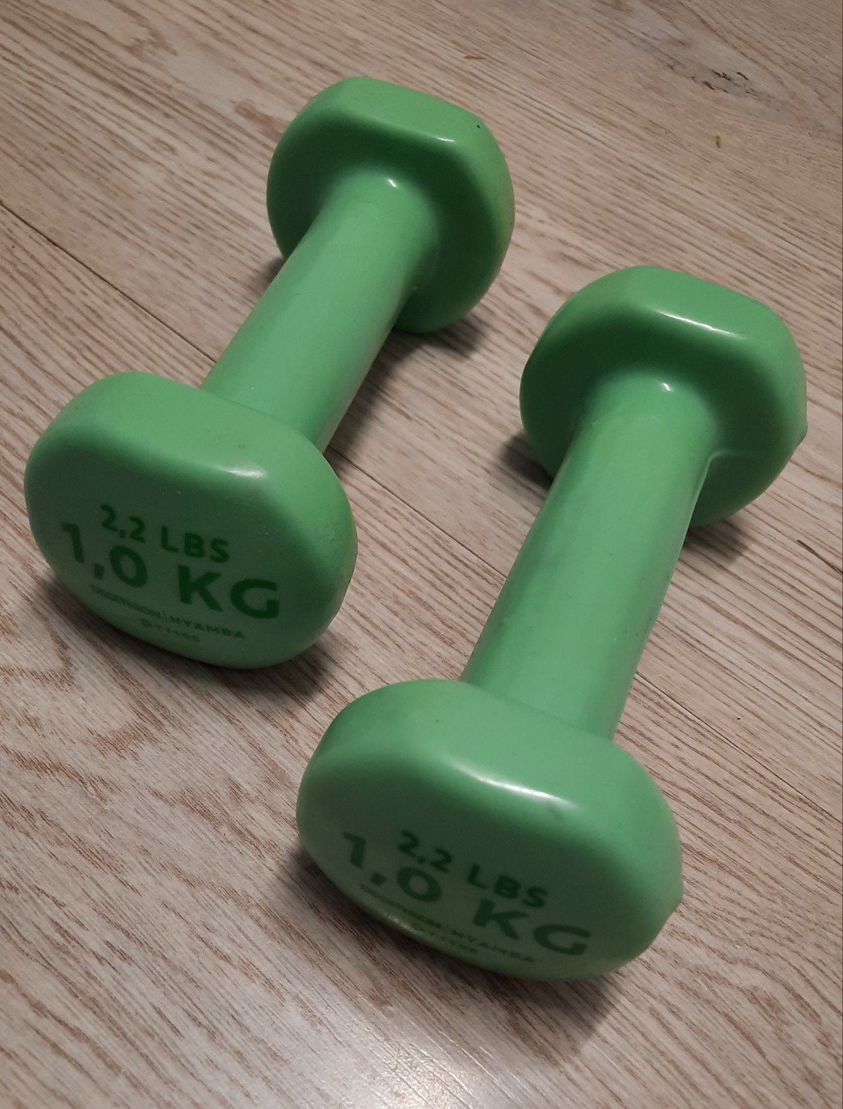 Dumbbell set 2 x 1 kg - Groen, Ophalen, Gebruikt, Armen, Dumbbell
