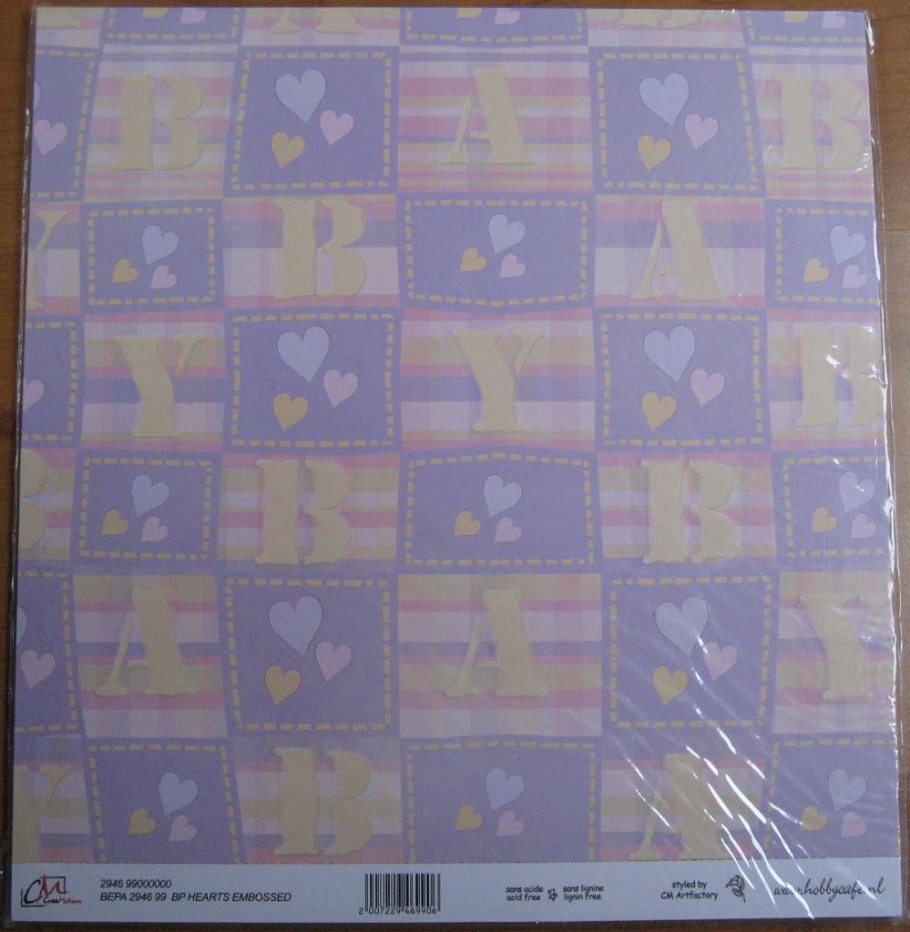 Scrapbook vel papier blad thema: Baby., Ophalen of Verzenden, Nieuw, Papier of Karton, Overige merken