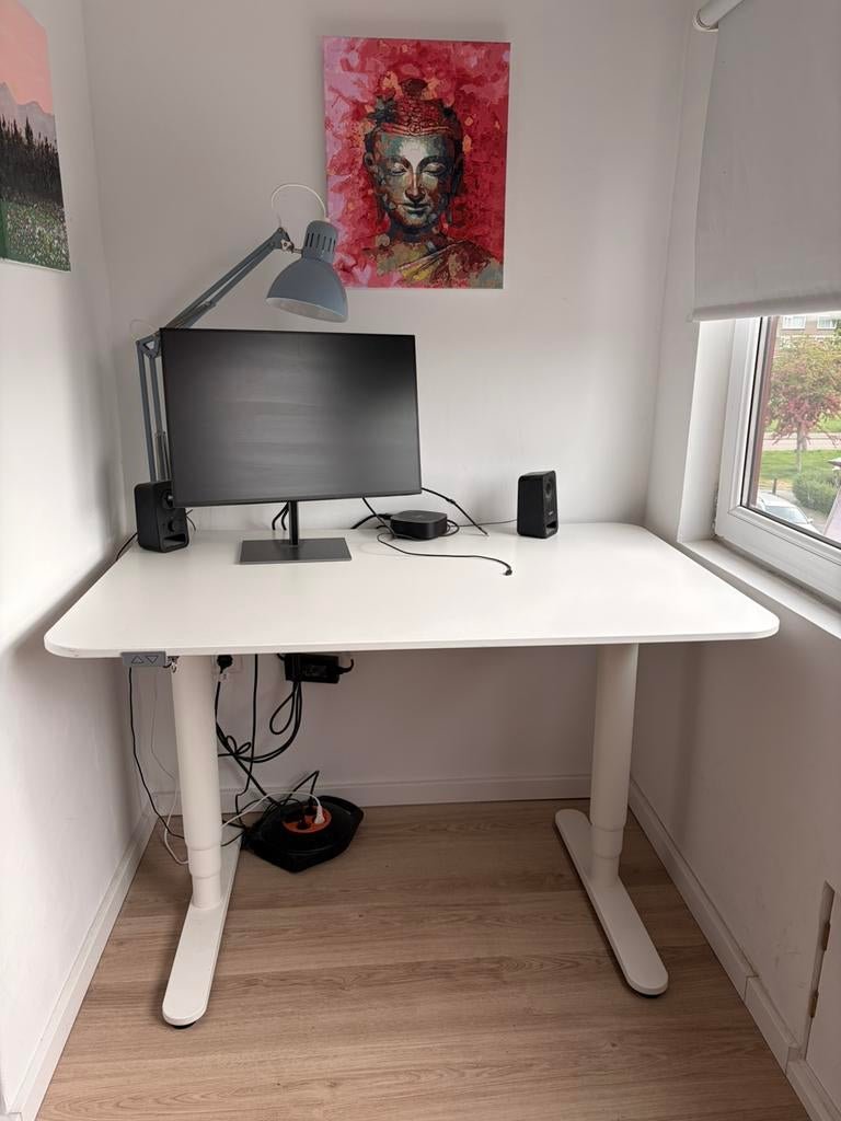 electric adjustable working desk - IKEA tafel, Ophalen, Zo goed als nieuw