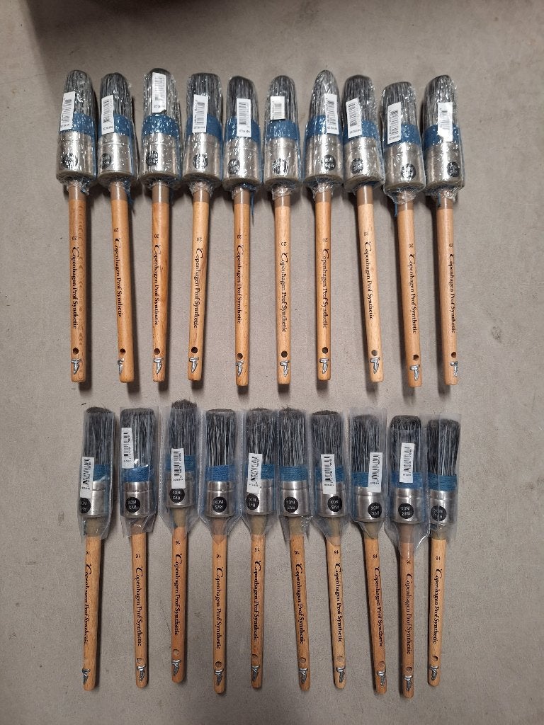 20x copenhagen prof synthetic rvs kwasten. Synthetisch, Doe-het-zelf en Verbouw, Kwast, ,, Nieuw, Ophalen of Verzenden