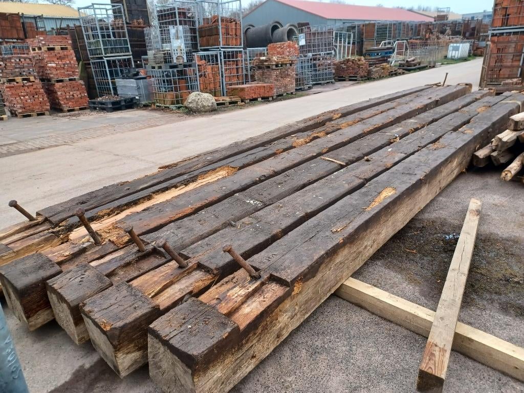 Gebinten Amerikaans grenen, Doe-het-zelf en Verbouw, Hout en Planken, Ophalen, Gebruikt, Grenen, Balk