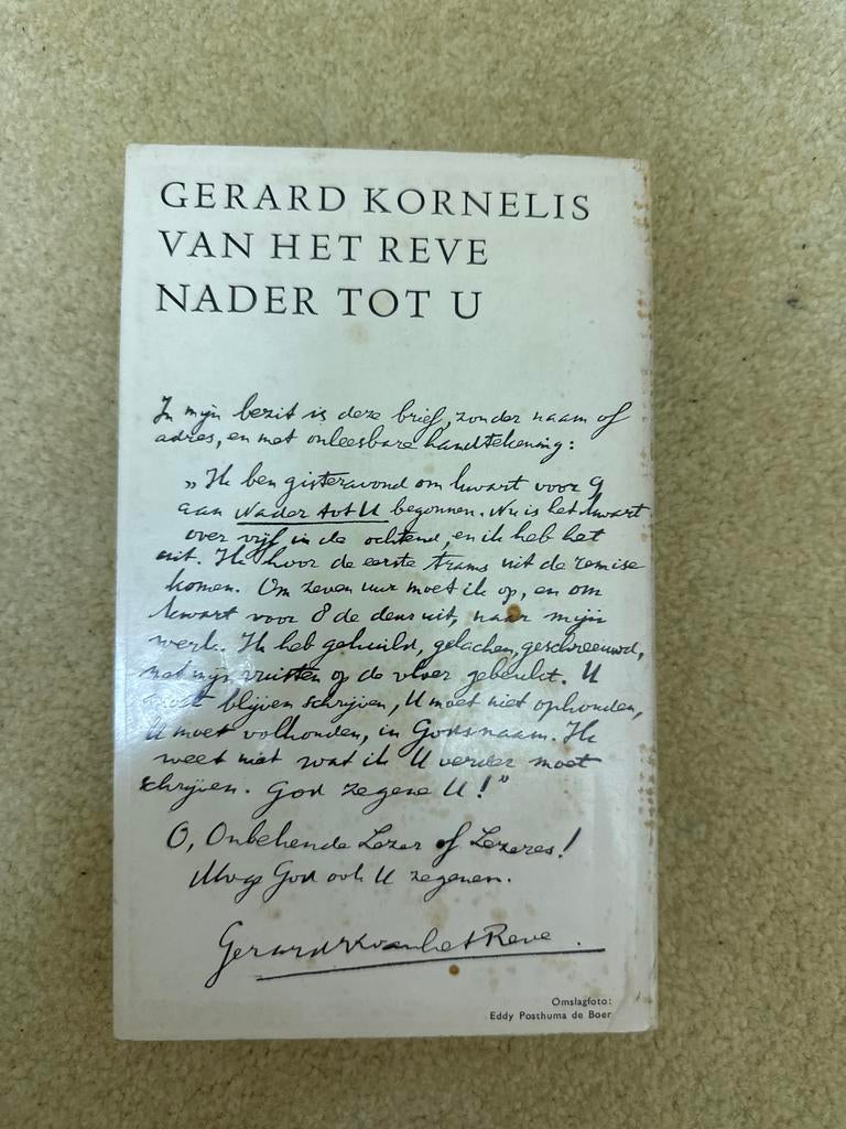 Gerard Reve - Nader Tot U, Ophalen of Verzenden, Gelezen, Nederland