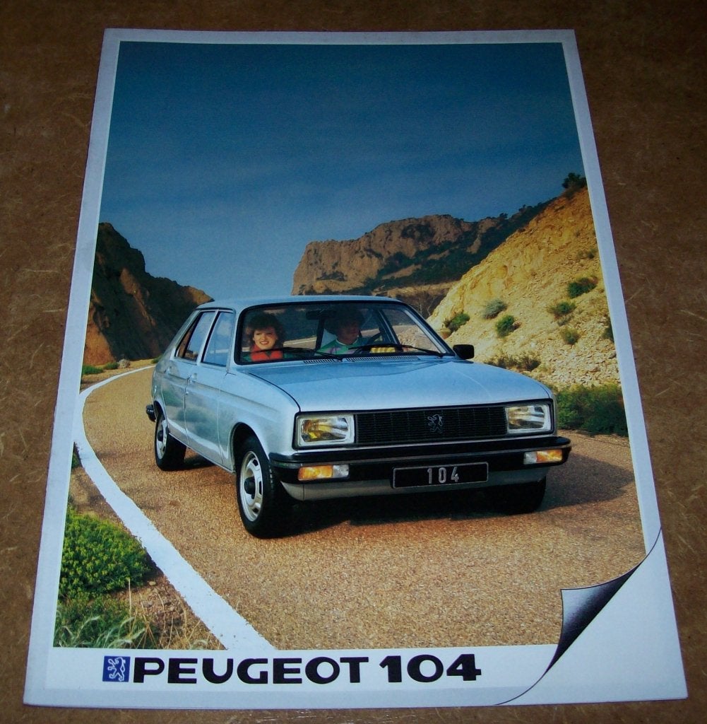 brochure Peugeot 104 vijfdeurs  1983, Ophalen of Verzenden, Zo goed als nieuw, Peugeot
