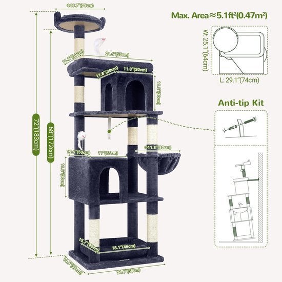 Krabpaal – Kattenboom – Kattenhuis – Kattenmeubel, Corvance B.V., Verzenden, Nieuw, Corvancebol@gmail.com